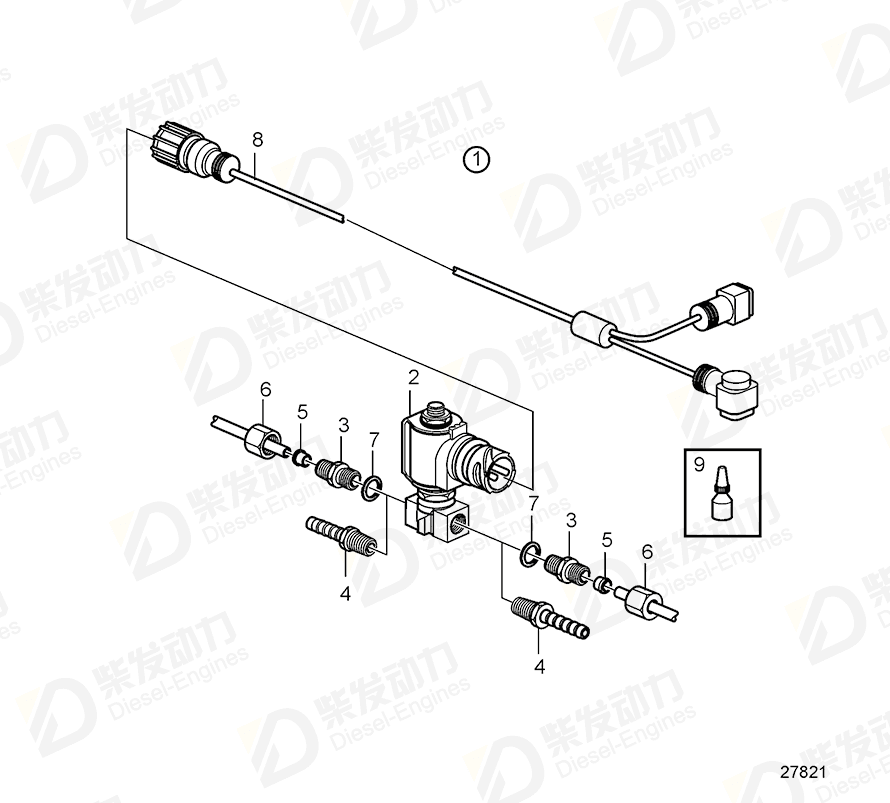 VOLVO Cable harness 22071229 Drawing